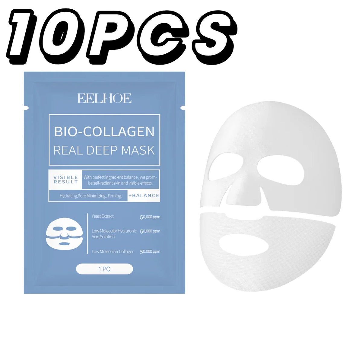 Bio Collagen Face Mask Lift Firm Skin Anti Aging Fade Face Fine Line Repair Barrier Shrink Pores Hydrating Brightening Face Skin