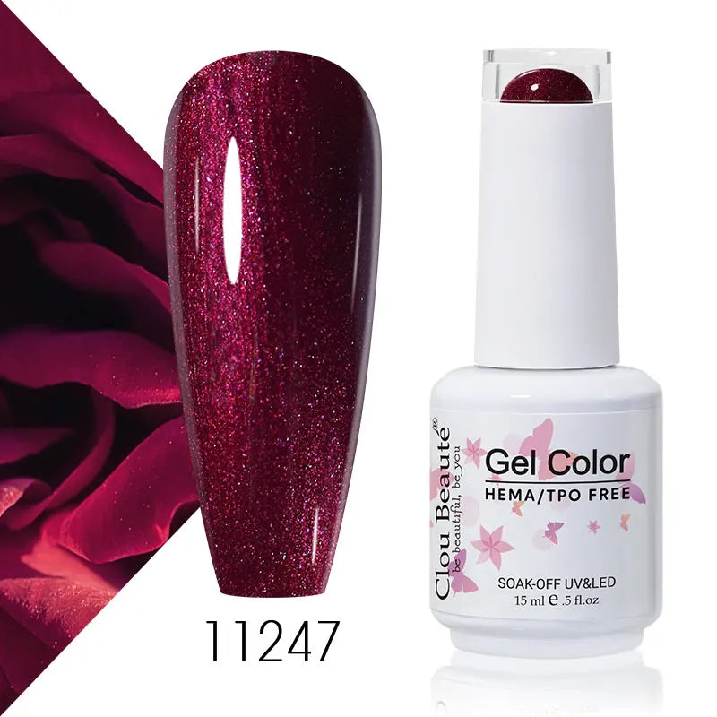 Clou Beaute Coffee Colors Nail Gel Polish HEMA/TPO FREE Soak off UV/LED 15ml Vernis Semi Permanent Nail Varnish 15ml Base Top