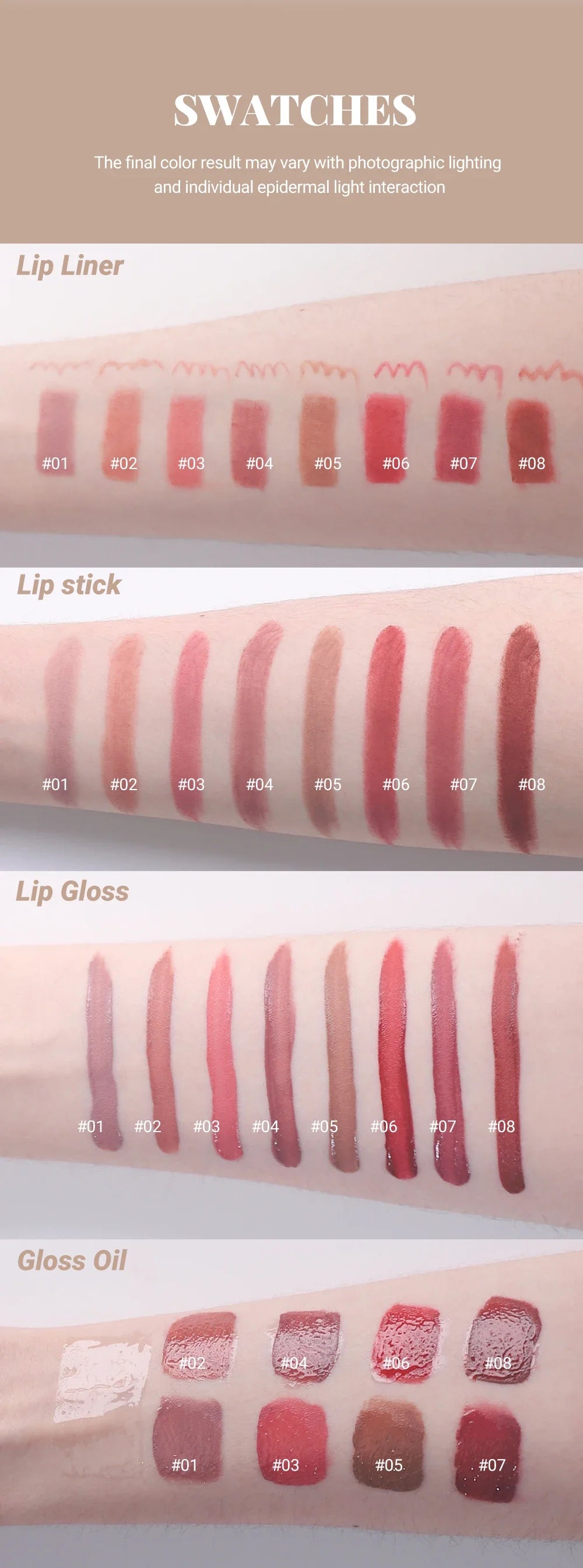 4pcs/10pcs/set Nude Lip Gloss Matte Velvet Lipstick Waterproof Long-lasting  Liquid Lipstick Women Moist Lip Tint