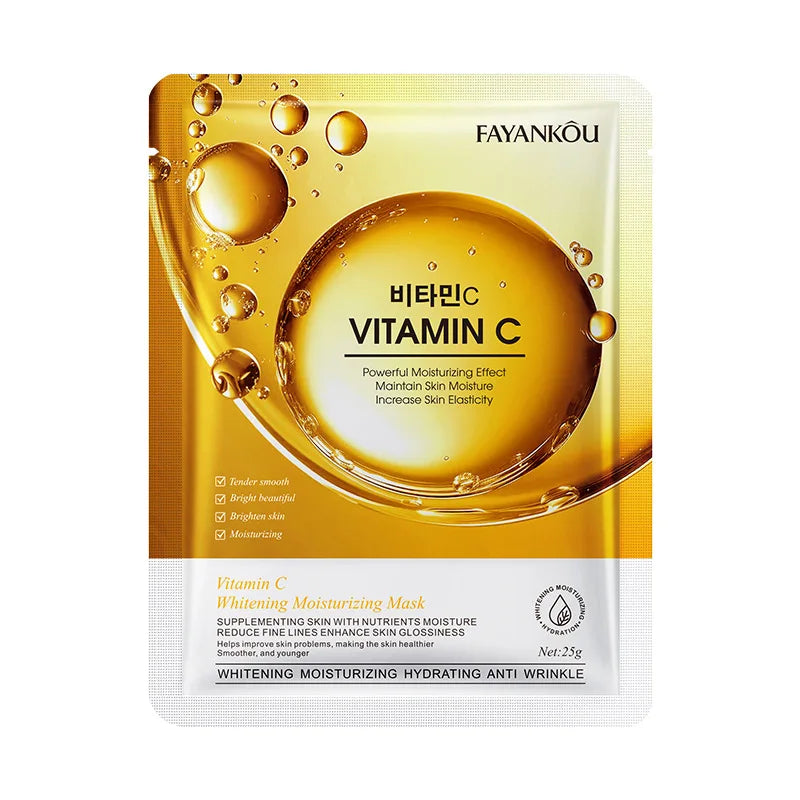 10pcs Vitamin C Niacinamide Retinol Face Mask Anti Wrinkle Moisturizing Brightening Firming Hydrating Facial Masks Skin Care