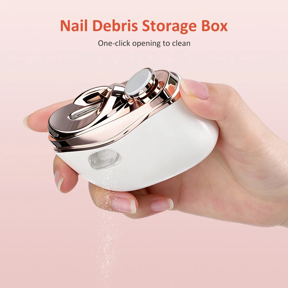 Electric Nail Clippers Automatic Trimmer Rechargeable for Adults Baby Safe Fingernail Toe Nail Cutter Portable Manicure Pedicure