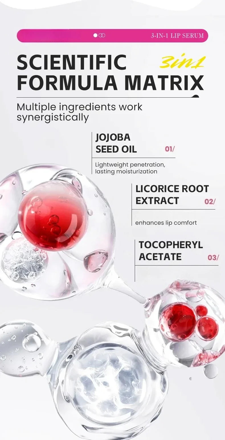 Instant Plumping Lip Essence Oil Increase Lip Elasticity Long-lasting Moisturize Nourishing Lip Plumper Gloss Sexy Beauty Makeup
