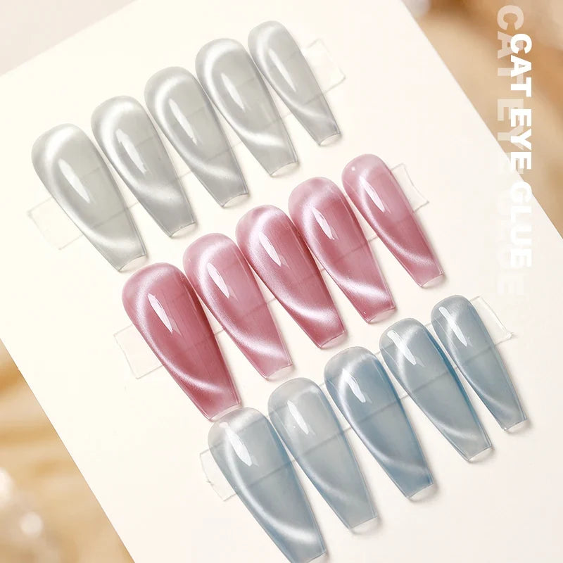 AS 15ml Mint Green Color Cat Magnetic Gel Nail Polish Sparkle Glitter Gel Varnish Semi Permanent for Summer Manicure DIY Gift