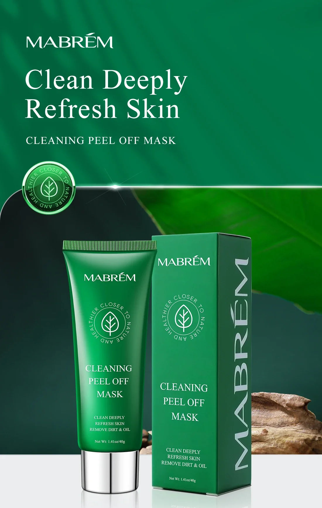 Cleaning Peel Off Mask 40g Natural Mild Deep Pore Cleansing Oil Control Remove Blackheads Dirt Refreshing Facial Skin Care Mask