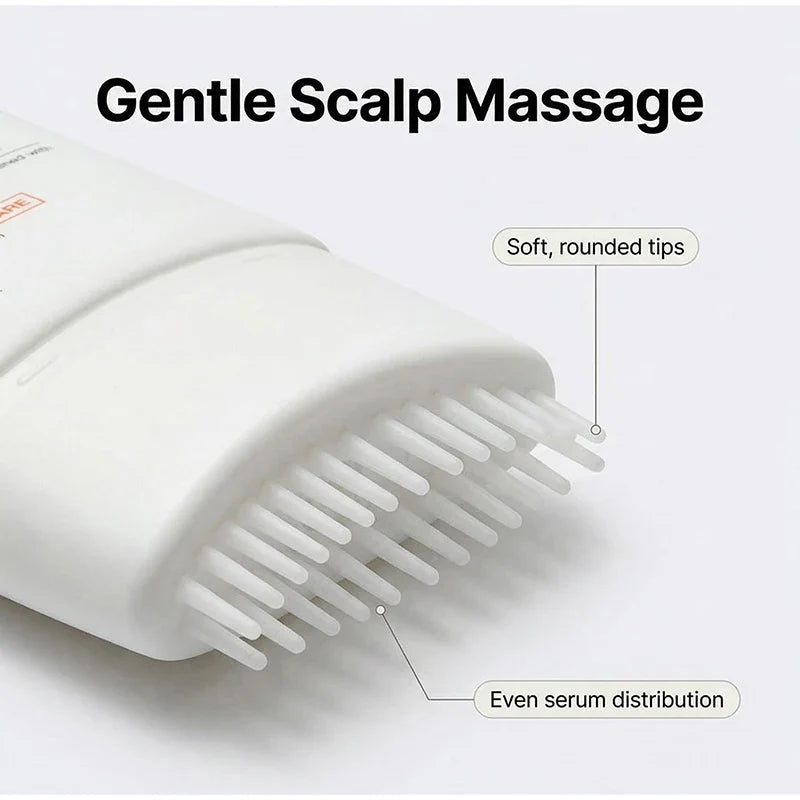 Hair Serum With Built-In Brush,Hair Nourishing Strengthening Essence,Improve Scalp Environment,Scalp Massager,Korean Hair Care