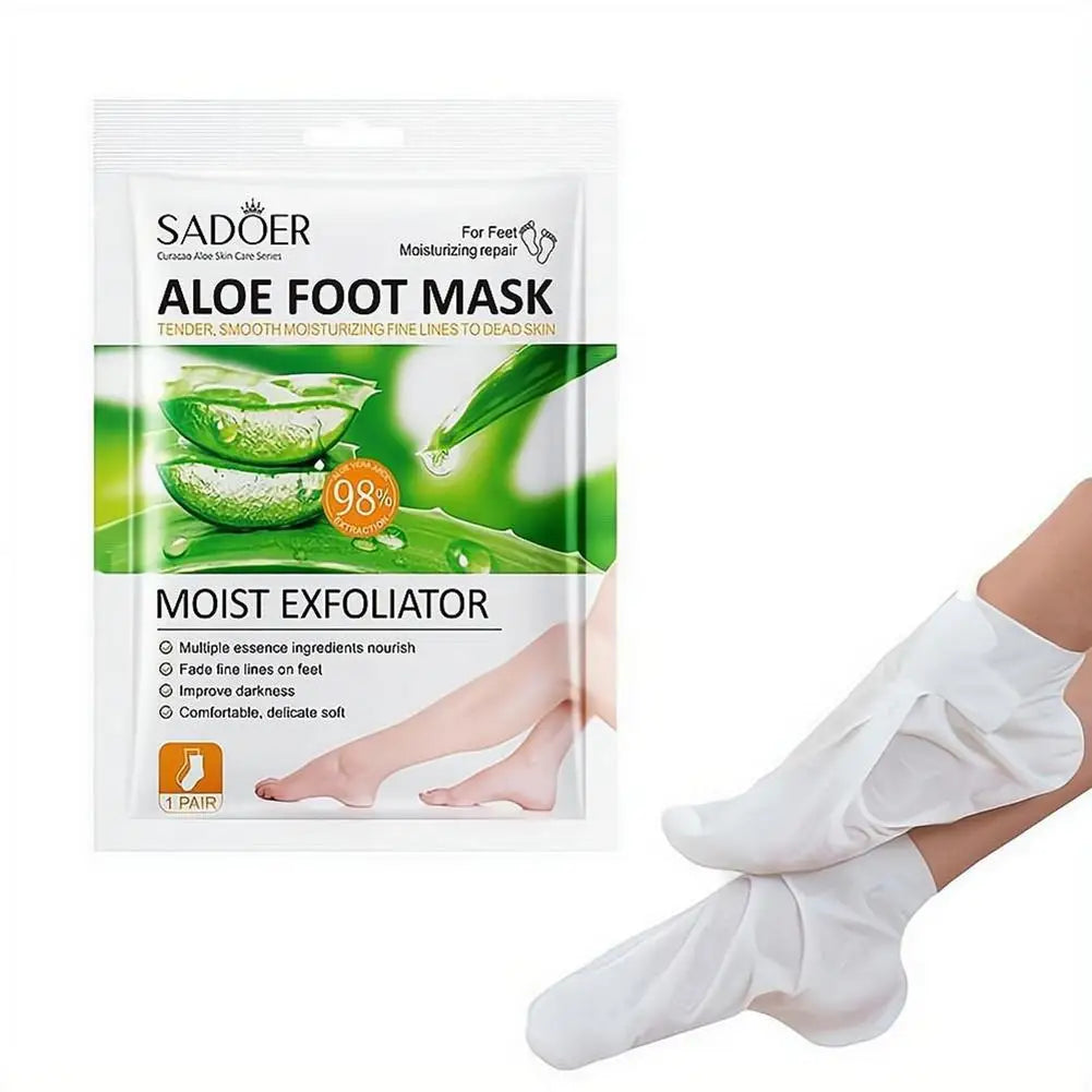 1/2/3Packs Aloe Vera Foot Mask Peeling for Legs Feet Mask Scrub Exfoliating Mask Anti Crack Heel Remove Skin Foot Mask Foot Care