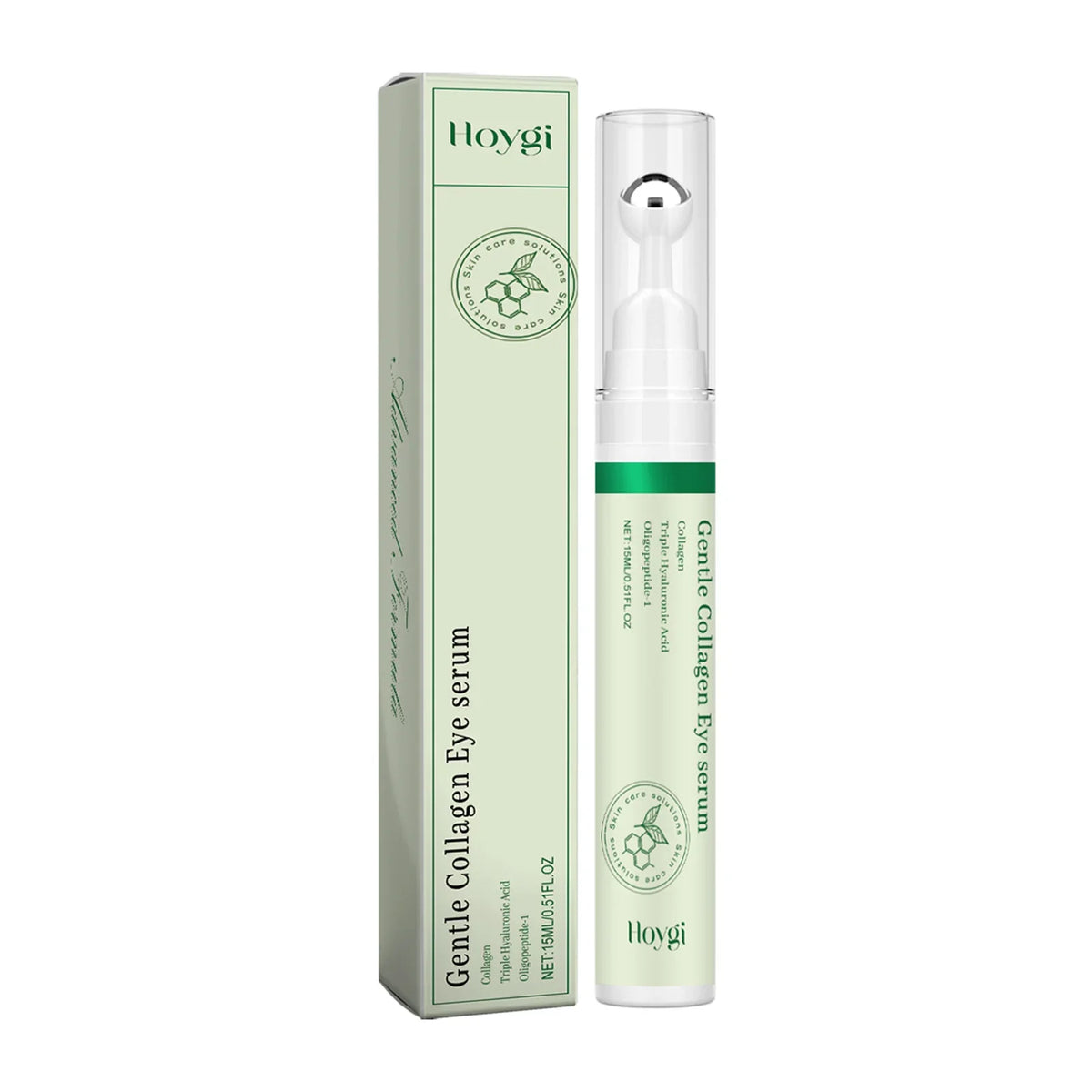 HOYGI Collagen Eye Serum Anti Puffiness Eye Bags Anti Dark Circles Moisturizing Tightening Reduce Fine Lines Skin Care Roller