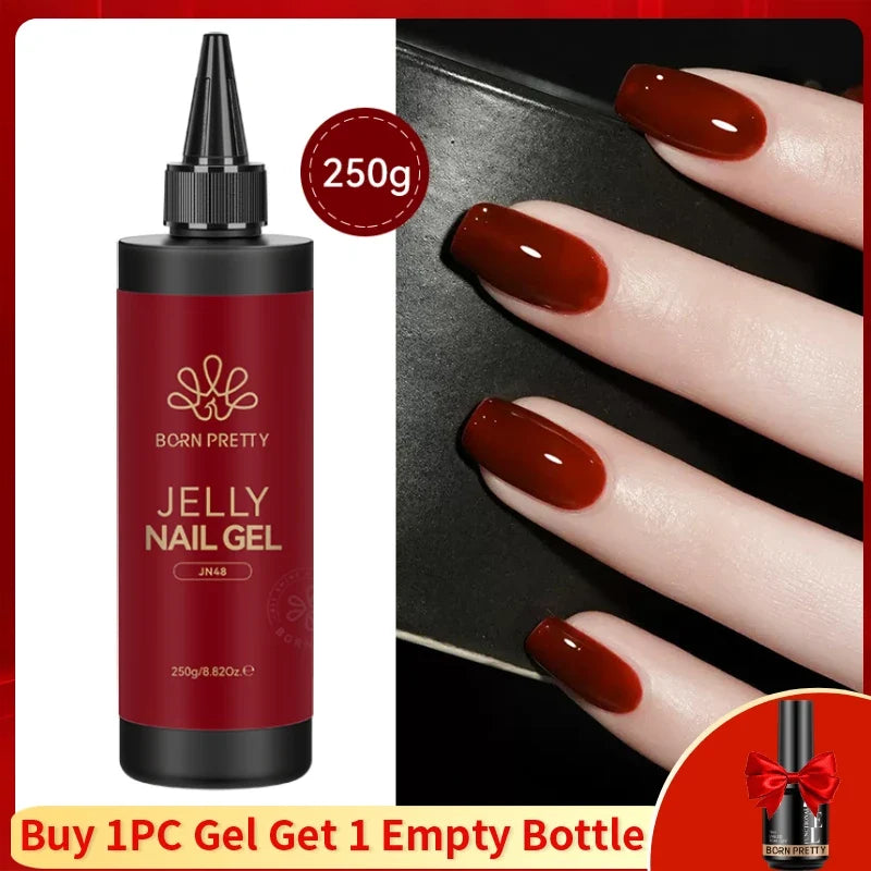 BORN PRETTY 250g Super Top Coat Gel Nail Polish Base Gel Matte Top Coat Semi-Permanent Varnish Soak Off Nail Art Functional Gel