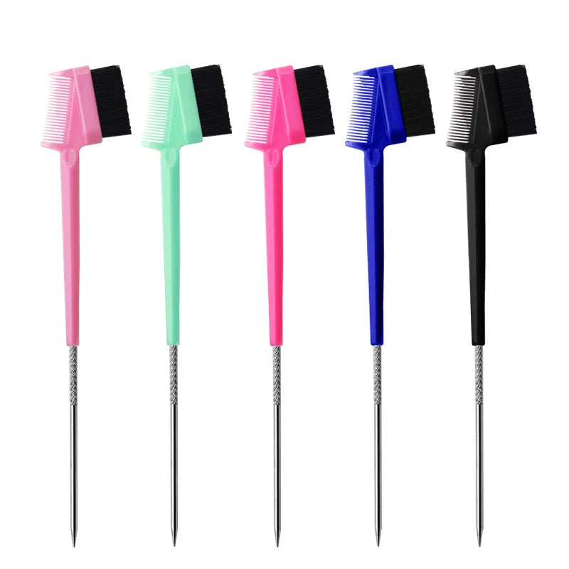 50pcs Hair Eyebrow Grooming Tool Double Sided Eyebrow Brush Comb Edge Control Brush Comb Hair Gel Smooth Styling Tool for women
