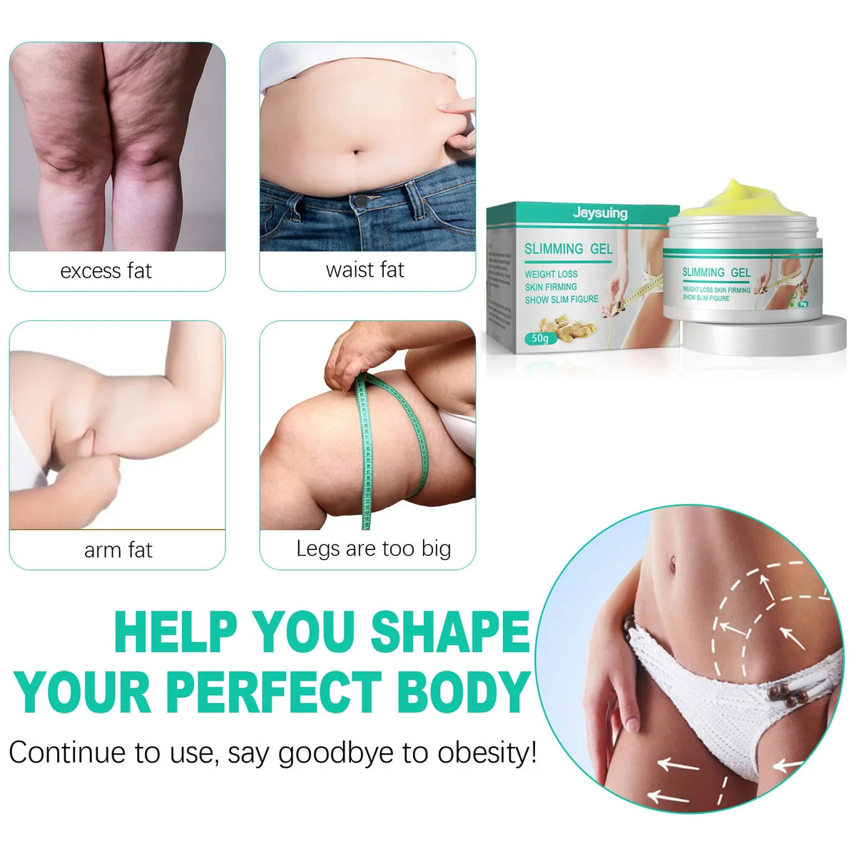 Body Sculpting Cream S-limming Gel Abdomen F-at B-urning Leg Waist W-eight Loss Intense Anti Cellulite Firming Hot Massage Cream