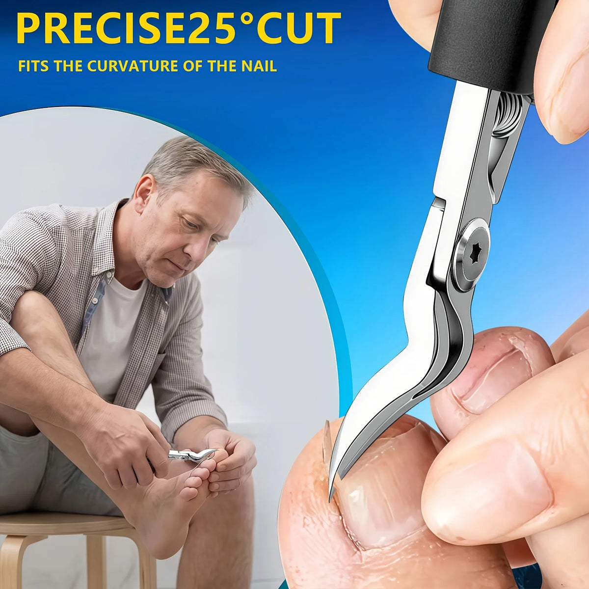 1/13pcs Stainless Steel Heavy-Duty Toenail Clipper Set Suitable for Thick Nails And Ingrown Nails, Nail Clippers, Nail Files