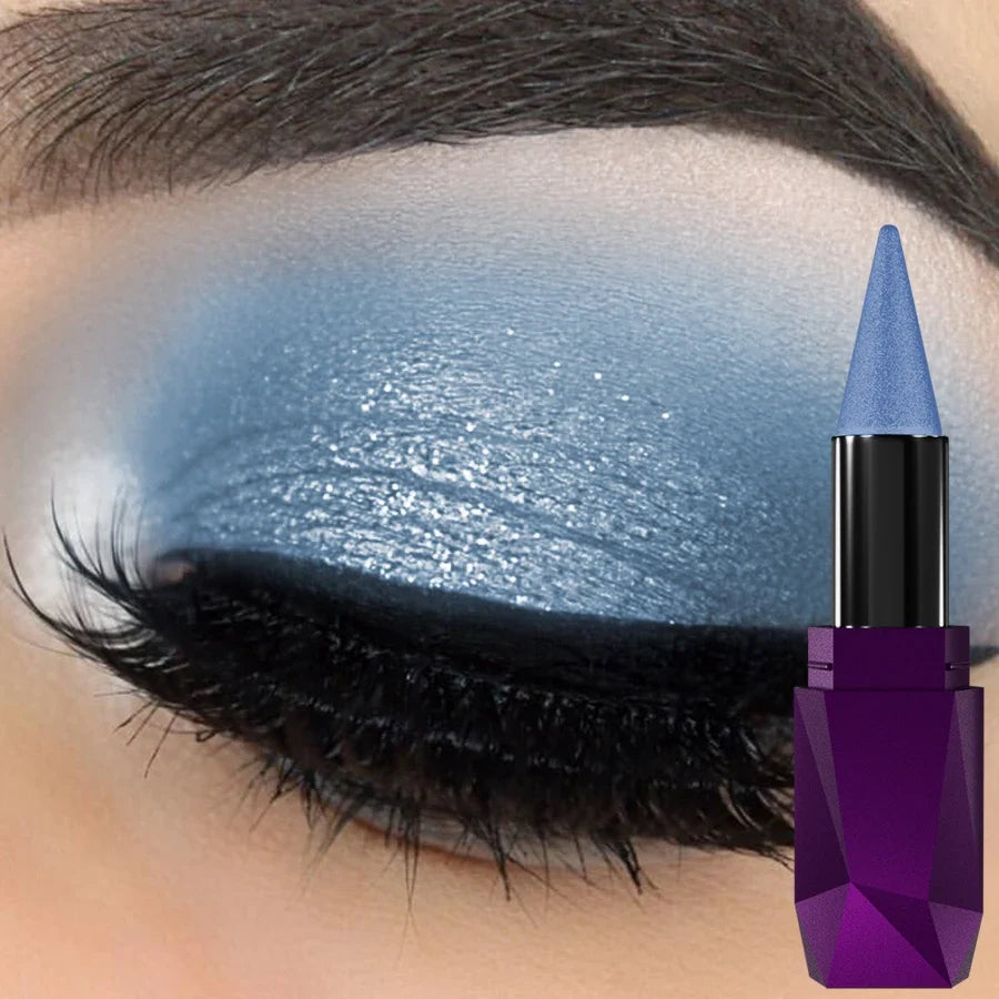 19 color 1PC glitter eyeshadow stick waterproof metallic high pigment eye shadow Korean makeup face highlight cosmetics gifts