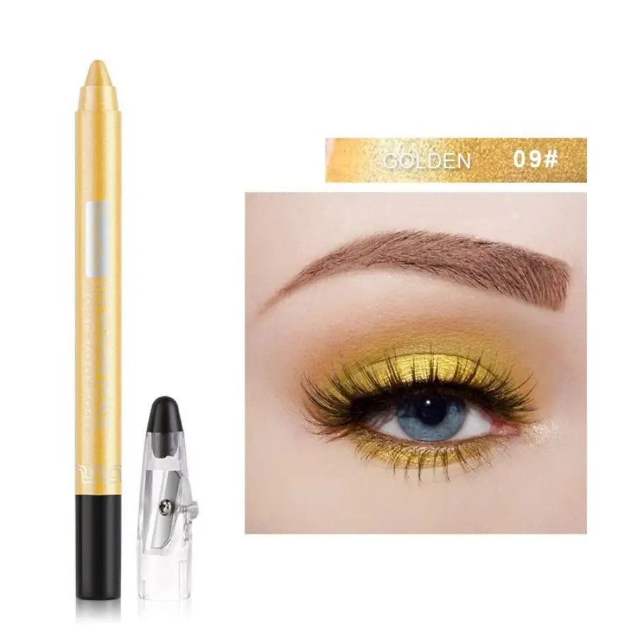 Eyeshadow Pen, Eyeliner Pen, Eyeshadow Stick, Eyeshadow Pen for Lower Eyelid, Pearlescent Eyeshadow Pen with Sharpener, Foaming Pen, Single-Color Eyeshadow Pen, Pearlescent Lower Eyelid Eyeshadow, Highlighter, Smudge-Proof
