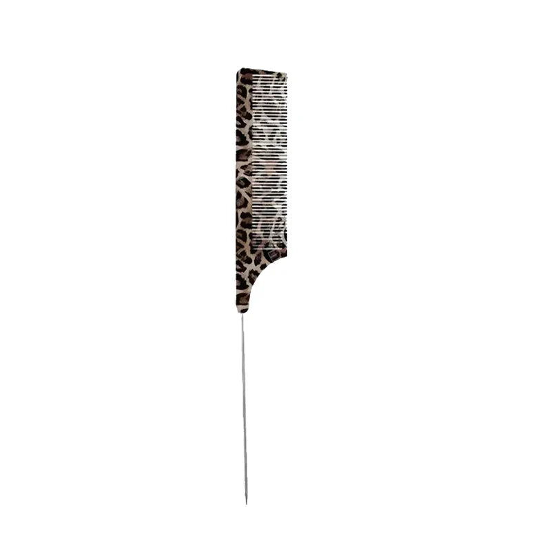 1/2Pcs Boar Bristle Hair Brush Leopard Print Pin Tail Comb Set Wooden Hair Brush Smoothing Teasing and Hair Styling Salon Use