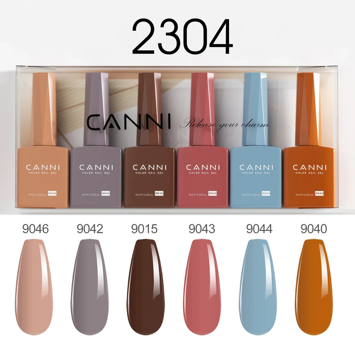 9ml*6pcs CANNI Nail Gel Polish Set TPO FREE Jelly Nude Pink Rubber Base Reinforce UV Construction Gel Soak off UV LED Gel Kit