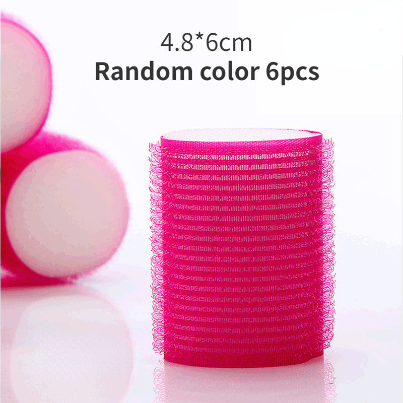 1/6Pc/set Self Grip Heatless Hair Curler Hair Rollers Set No Heat Self-adhesive Curling Hairdressing Styling Tool Different Size
