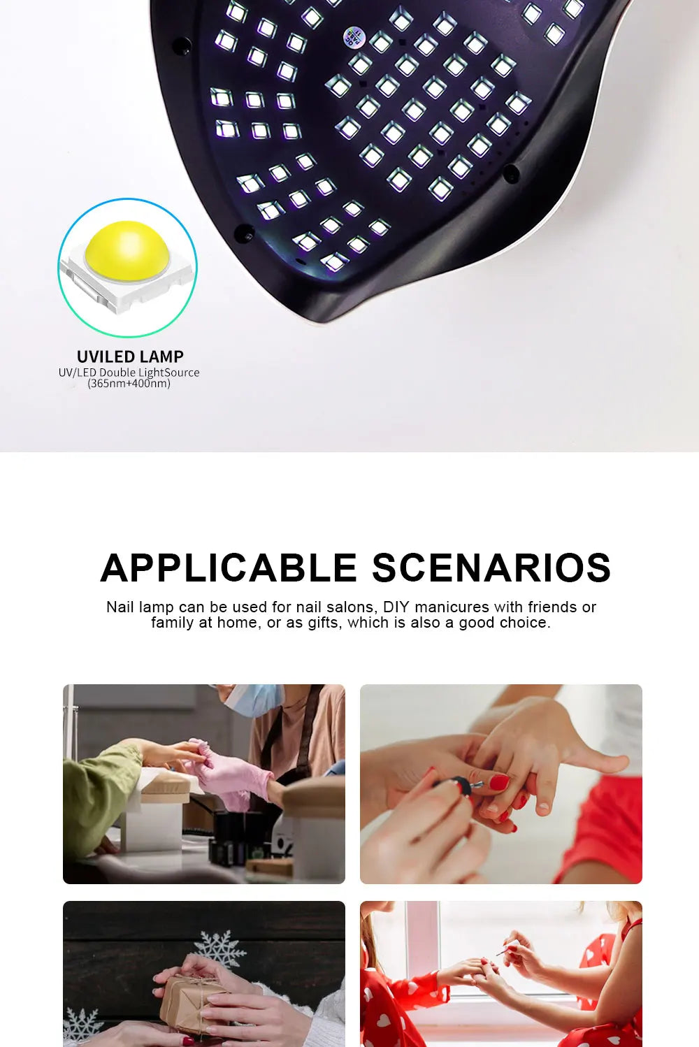 High Power 81LED UV Lamp for Nails Drying Quick Curing All Gel Nail Polish Professional Powerful UV Light Dryer Manicure Salon