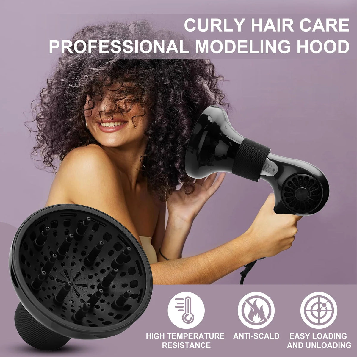 Barbershop Hairdryer Diffuser Cover Black Curling Hair Dryercover Barber Hair Diffuser Salon Home Curly Universal Styling Tools