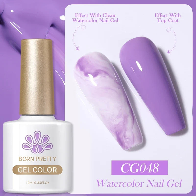 BORN PRETTY 10ml Clear Blooms Gel Polish UV LED Soak Off Nail Art Polish for Spreading Effect Marble Nail Polish Gel Painting