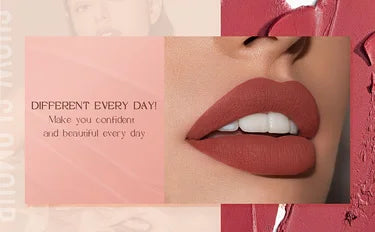 8-color matte moisturizing lipstick crayons are durable, waterproof, smooth, sun-proof, and full of effect, professional makeup.