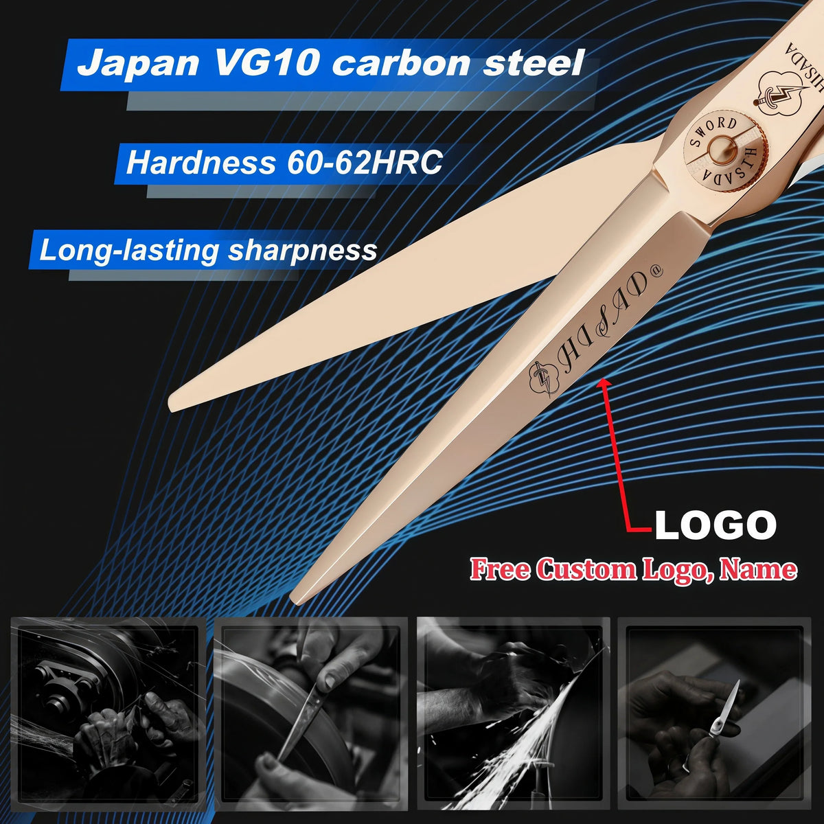 Hairdressing Scissors 6.0, 6.5, 7.0 Inch Tijeras Peluquería Profesional, VG10 Material, Japonesa Artesanal, Professional Scissor