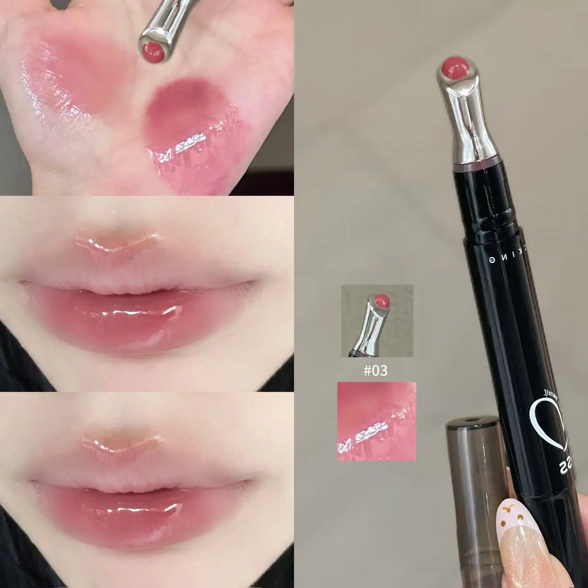 Herorange Hydrating Glossy Lip Gloss Long Lasting Brightening Create Plump Lips for Daily Date