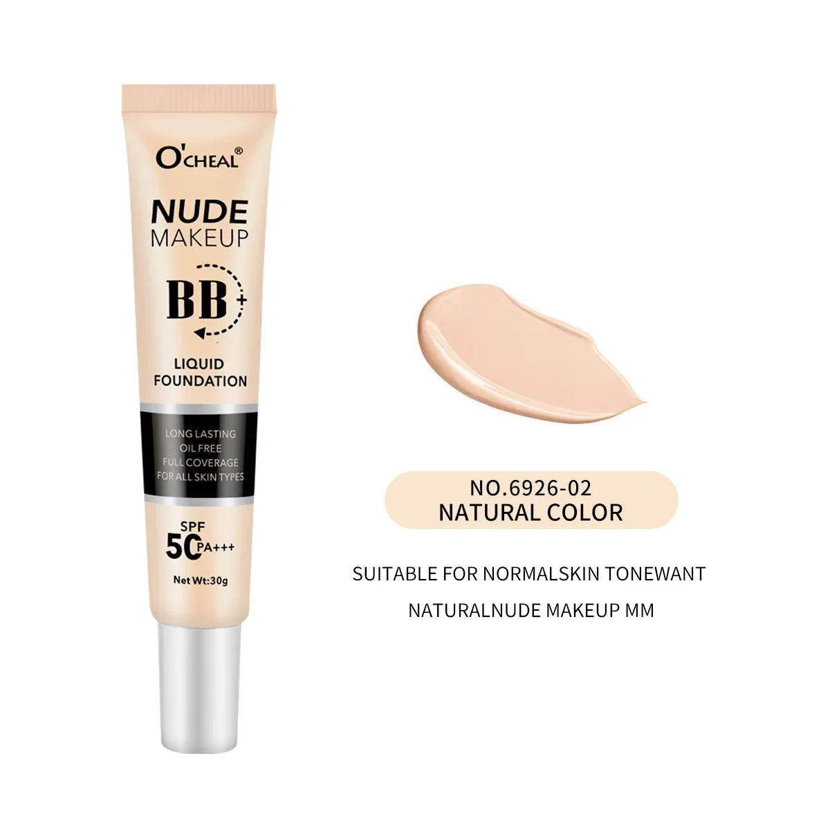 BB Cream SPF50 PA Plus Foundation Waterproof Long Lasting Brightening Primer Sunscreen Makeup Base Cosmetics For Women