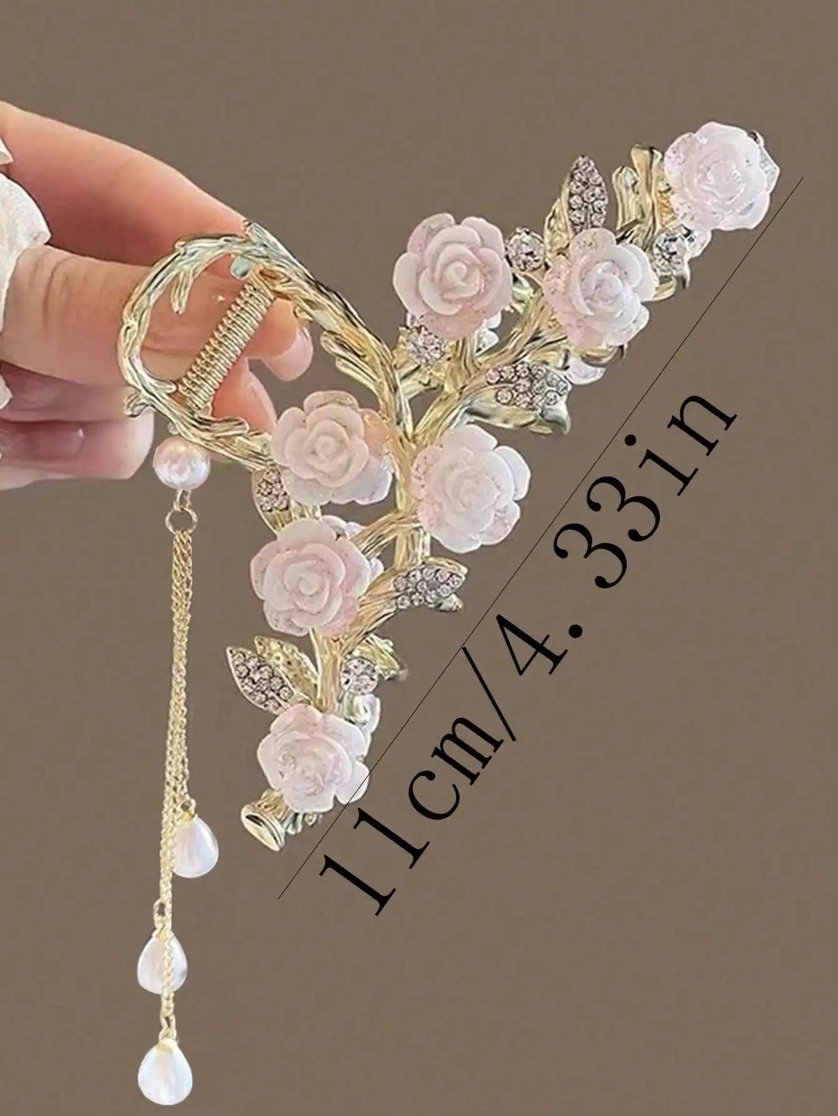 Fashion Antique Roses Hair Claw Clip for Women Stylish Hair Accessory