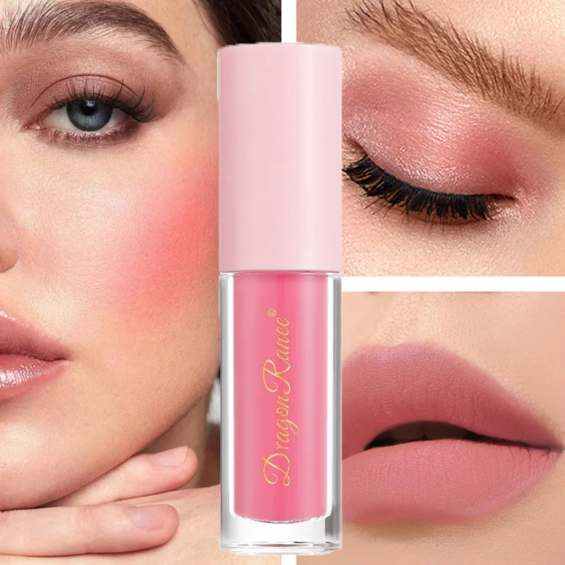 8 Colors Natural Lasting Mini Velvet Matte Liquid Blusher Peach Pink Tone Facial Contour Blush Makeup Women's Cosmetics