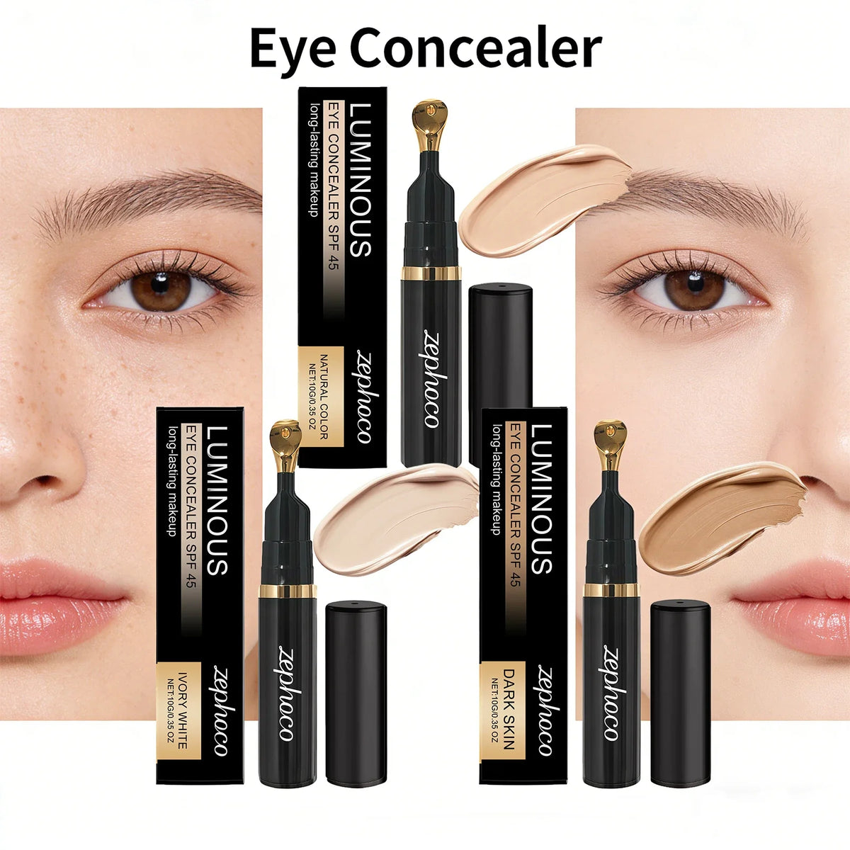 Eye Concealer Covering Dark Circles Under the Eyes Spots Pimples Full Coverage Groove Repair Eye Makeup Face Cosmetics