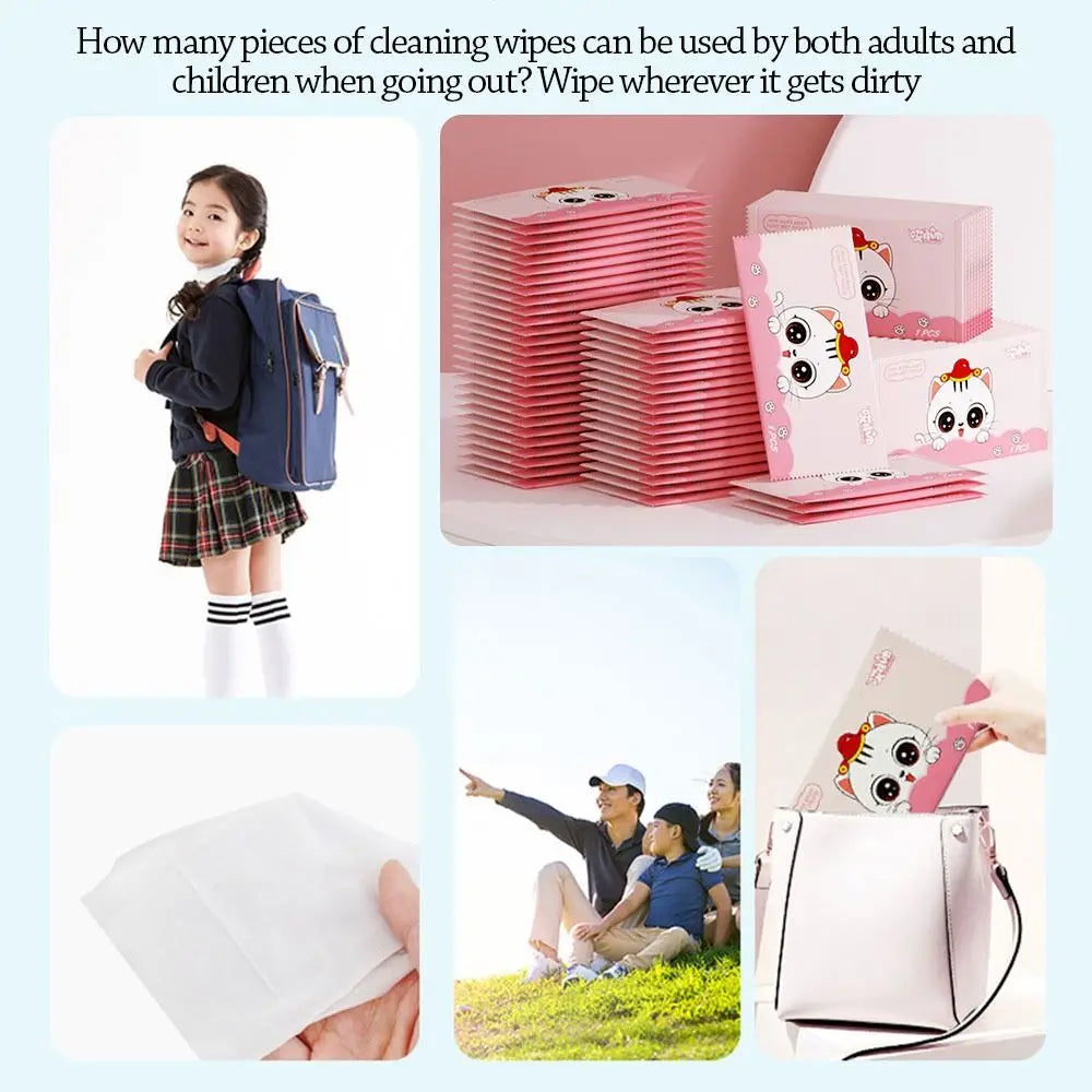 50pcs Disposable Portable Toilet Wet Wipes Swabs Pads Baby Wet Wipes Hand Cleaning Disinfection Safe Outdoor Practicality