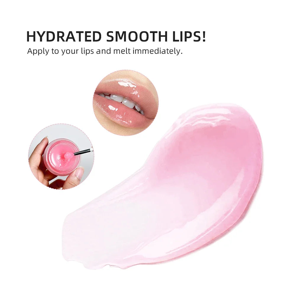 Jelly Peach Lip Sleeping Collagen Mask Hydrated Pink Lip Repair Nourish Protect Volumizes Dry And Chapped Lips Care Products