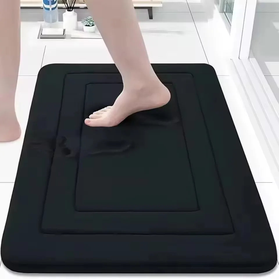 Bathroom Mat Non-slip Bathtub Basin Side Floor Carpet Memory Foam Super Absorbent Shower Room Mats Soft Bath Rug Bathroom Decor