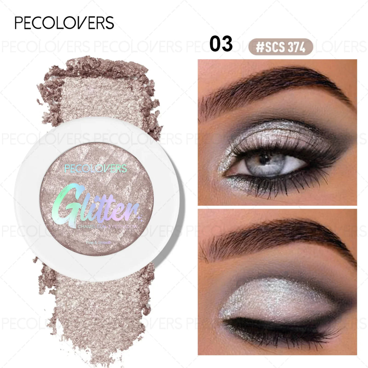 1PC Chameleon Eyeshadow Powder - Vibrant Pink Highlighter, Mashed Potato Texture, Long-Lasting Shimmer