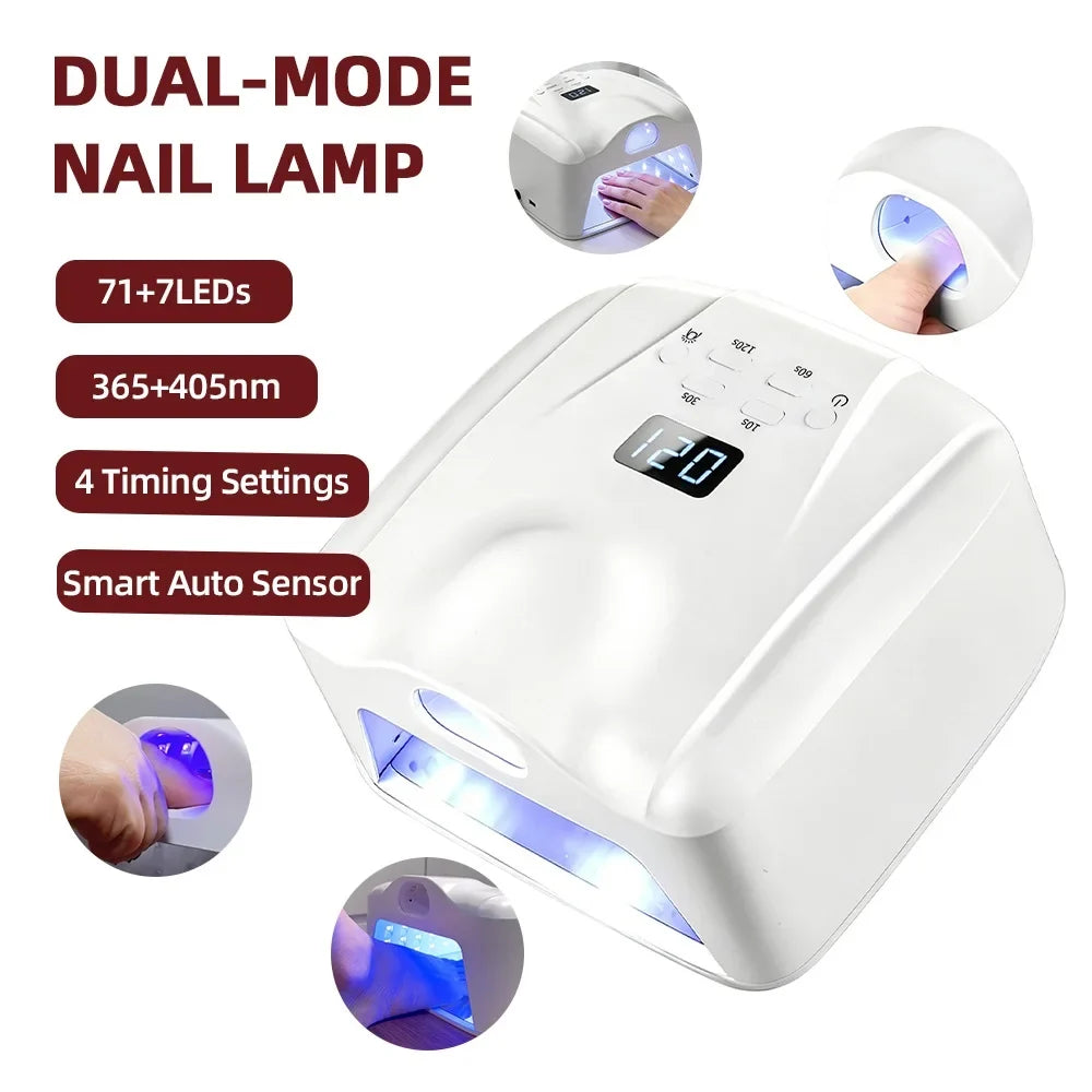 Dual Nail Lamp Single Toe Single Finger Gel Nail Curing Lamp Full Hand Fast Drying LED Light Nail Dryer Auto Sensor Dual Lamp