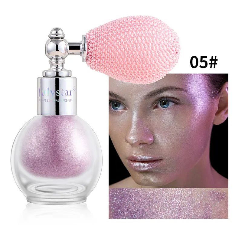 Diamond High Gloss Glitter Spray Highlighter Powder Brighten Polarization Fairy Powder Face Body Illuminator Makeup Cosmetics