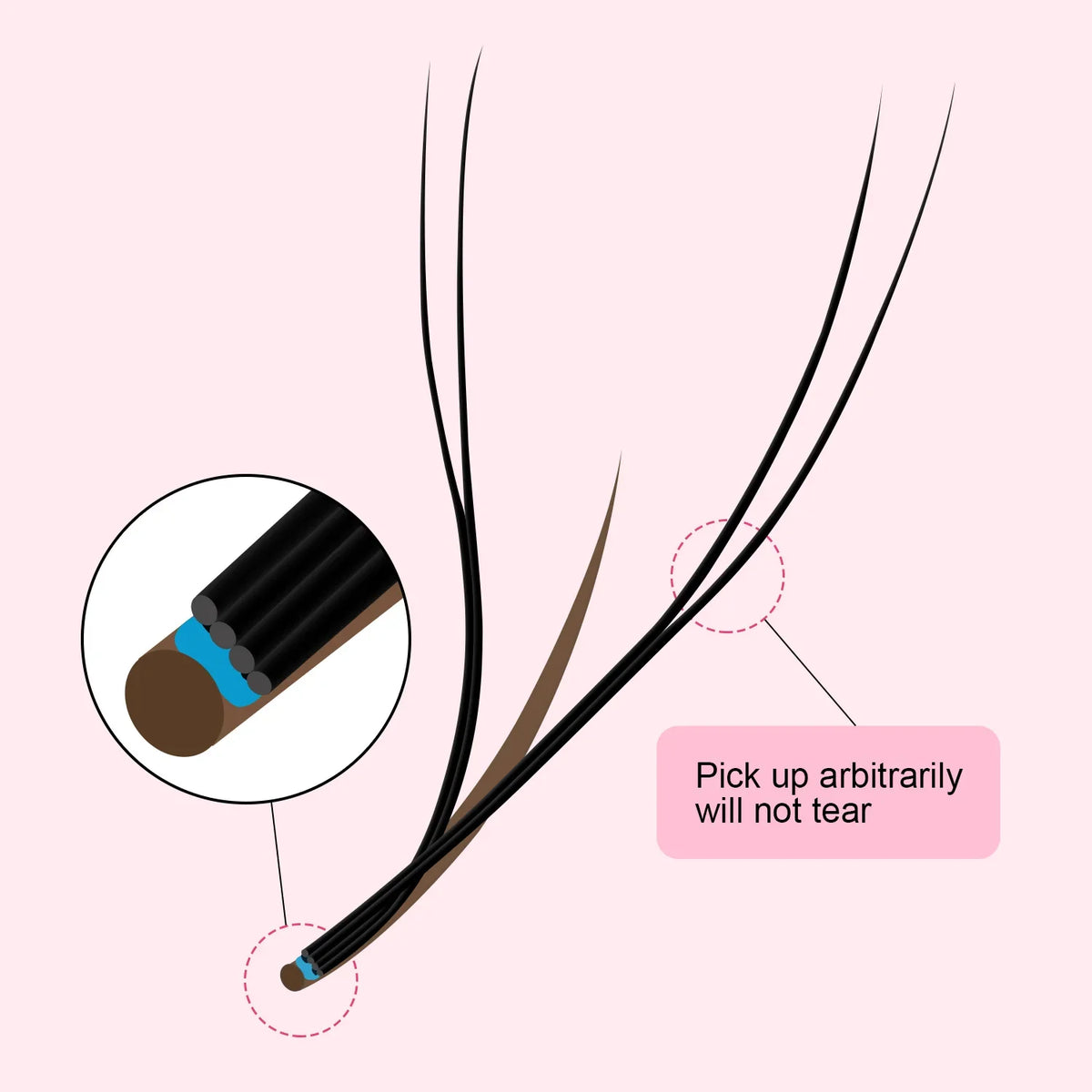 ARISON Brown 2D YY Lashes Double Tips Eyelashes Extension Cilios Y Premade Volume YY Shape EyeLash Grafting Extension Split Tip