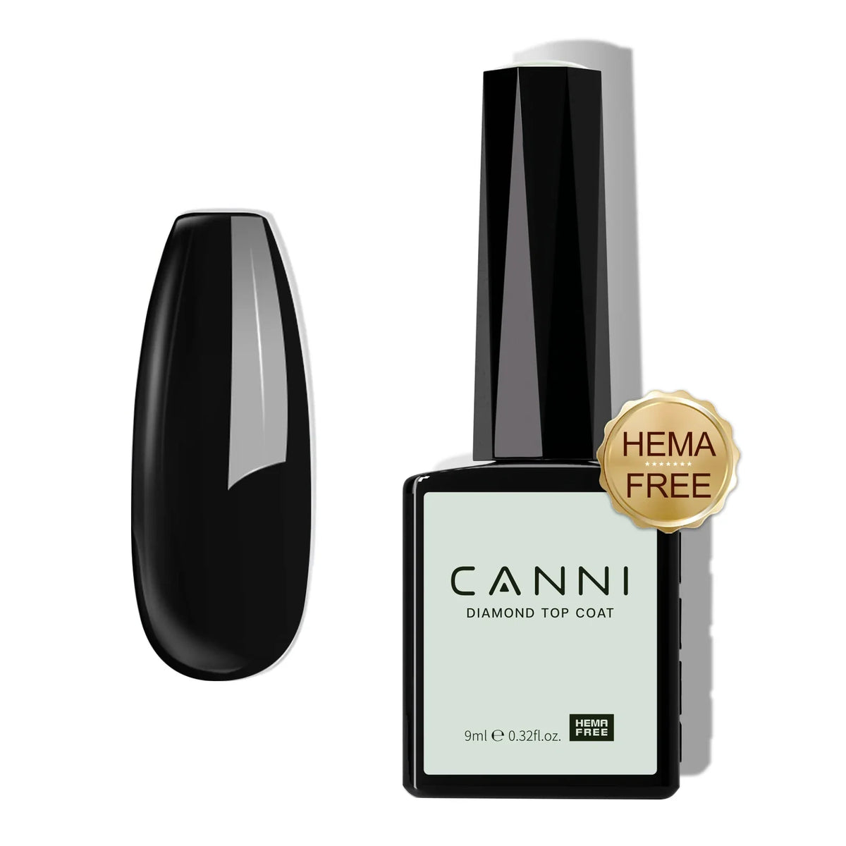 CANNI Super Glossy Diamond Nowipe Top Coat 9ml HEMA FREE Nail Gel Polish Soak Off UV LED Semi Permanent Long Wear Top Coat