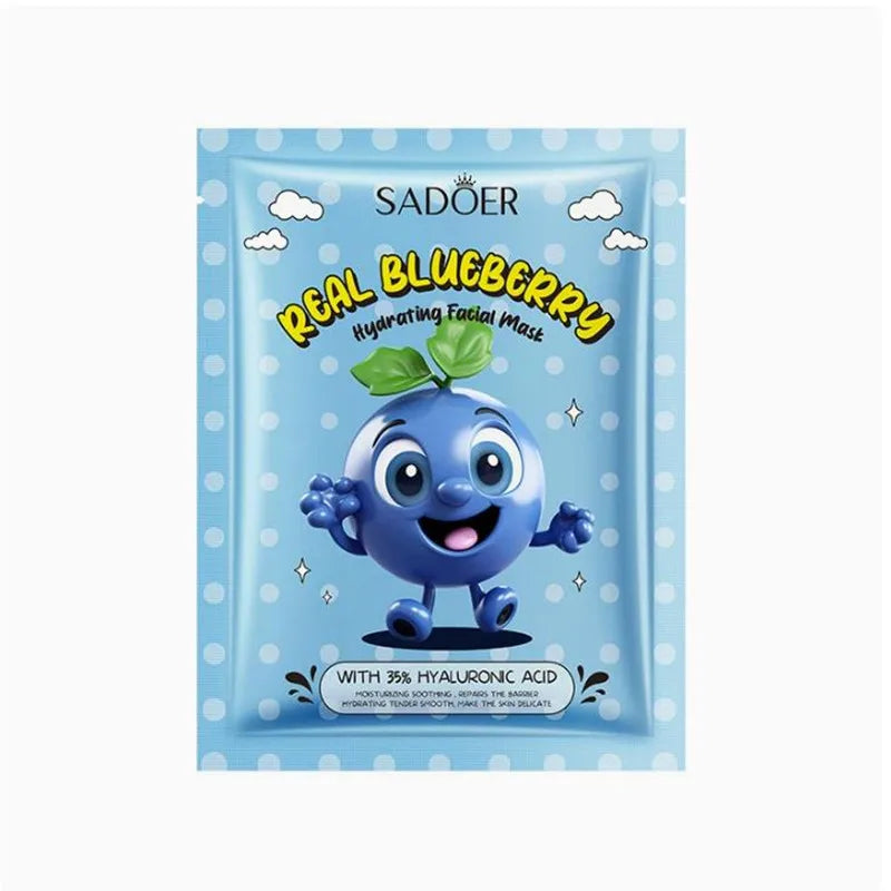 5pcs SADOER Hyaluronic Acid Collagen Face Mask Moisturizing Hydrating Facial Mask Korean Skin Care Sheet Mask for Dry