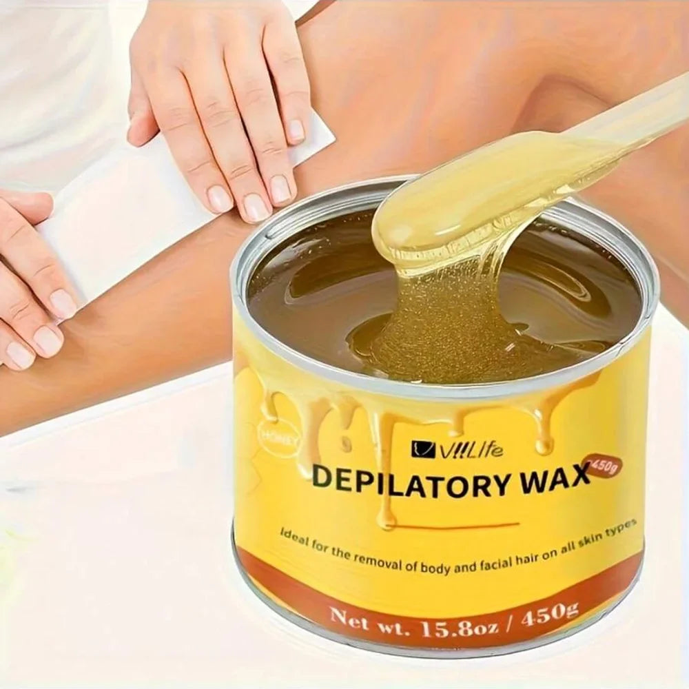 60g Sugar Wax Kit, Eyebrow Waxing Set, Travel & Home Use Sugar Wax Kit for Women's Eyebrows, Face and Upper Lip Hair Removal