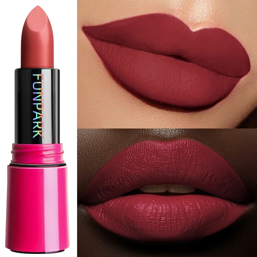 25-Color Matte Lipstick Waterproof Long Lasting  Velvet Finish Lip Tint Smooth Matte Lip Color Smudge-proof Lip Liner Lip Makeup