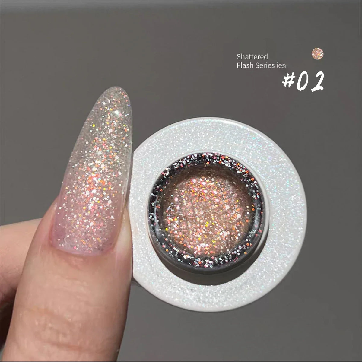 1-12pcs WS Summer Autumn Nails Flashing Reflective Disco Pink Blue White Broken Diamond Gel Nail Polish Nail Art Nail Supplies