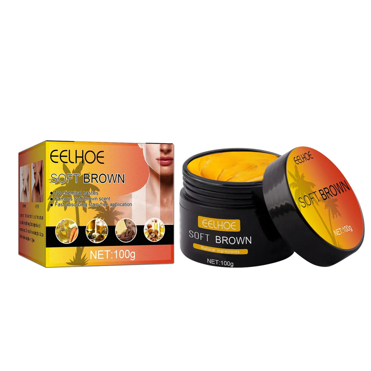 Aloe Vera Tanning Gel for Summer Beach Use. Creates Natural Bronze Skin Tone, Boosts Tanning Effect and Repairs Sunburnt Skin