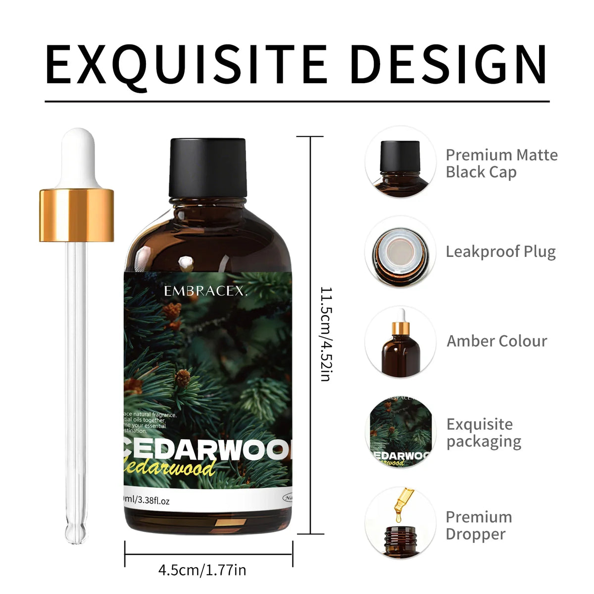 100ml Cedarwood Essential Oil Pure Plant Essential Oil For Humidifier Diffuser Candle Making Home Aroma Gift To Friends