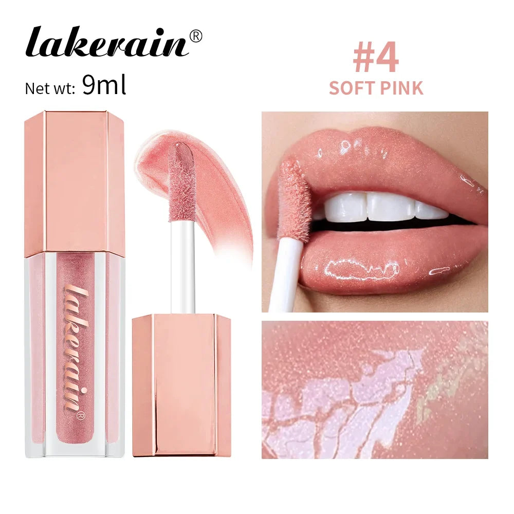 Diamonds Glitter Gloss Universal Lip Luminizer 8 Colors Lip Gloss Non-sticky Moisturizing Plumper Long Lasting Glitter Liquid