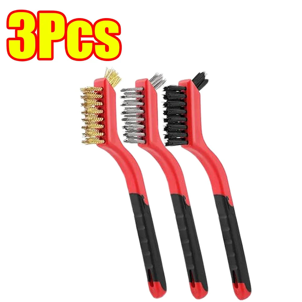 3-45Pcs Brass Cleaning Brush Metal Brass/Stainless Steel/Nylon for Gas Hoods Grease and Stain Removal Cooktop Cleaning Tool