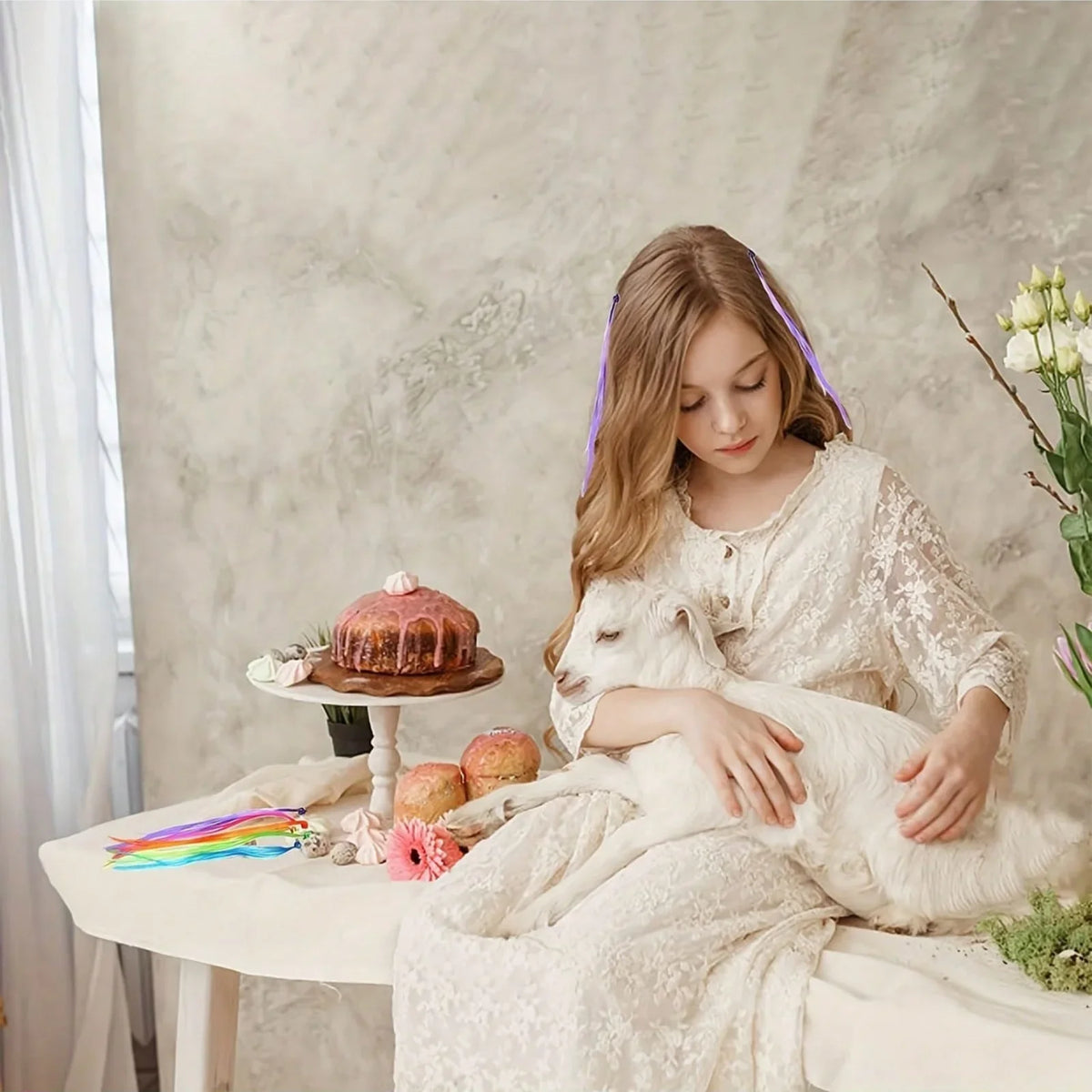 18pcs Colorful Themed Clip-In Children Hair Extensions Set, Suitable For All Seasons And Gifts