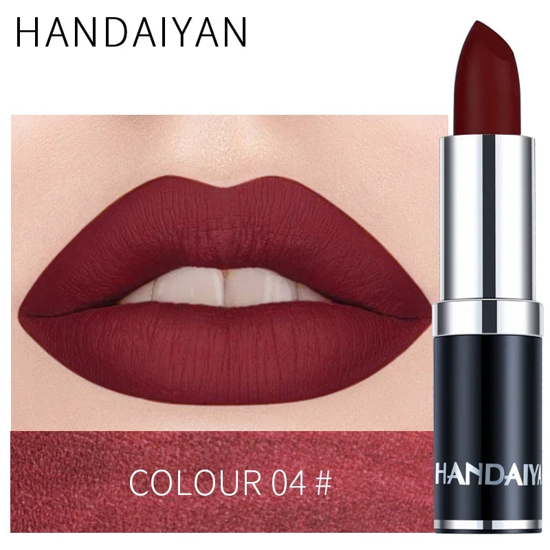 12 Colors Matte Lipstick Long Lasting High Pigment Velvet Soft Full Coverage Lip Makeup Nude Red Sexy Women Beauty Cosmetics