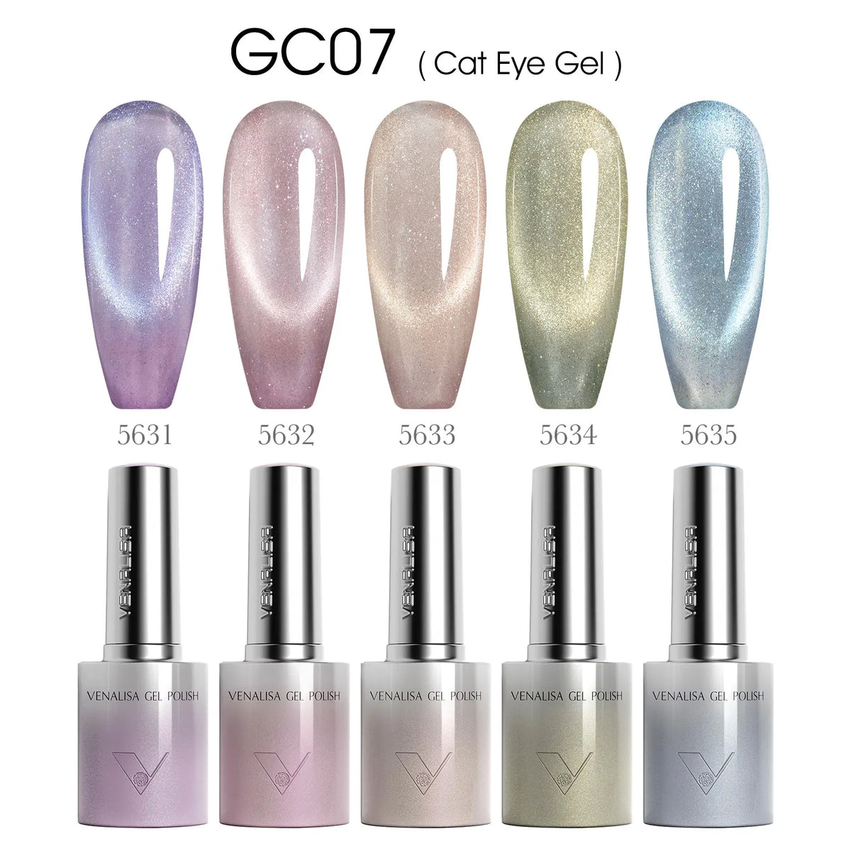 1/5pcsVenalisa Hema/TPO Free Cat Eye Gel Magnet Ultra Flash Nail Gel Polish Diamond Sparkle Soak Off UV LED Varnish Nail Gel