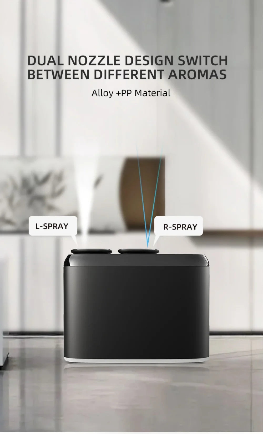 Electric Smell For Home Dual Nozzle Aroma Diffuser Electric Smell Distributor Bluetooth Control Essential Oil Diffuser No Water